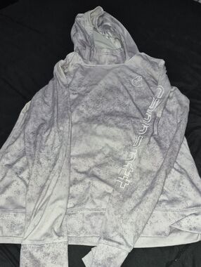 CarharttAthletic Hooded Pullover in Light Gray Speckle